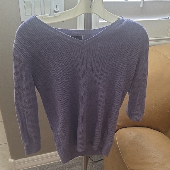 Karen Scott Sweaters - Karen Scott Lavender V-Neck Sweater